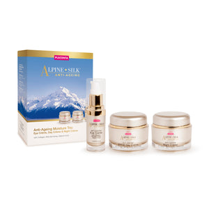 Alpine Silk anti-ageing Moisture Trio - Eye Cream, Night Cream and Spf30 Day Cream